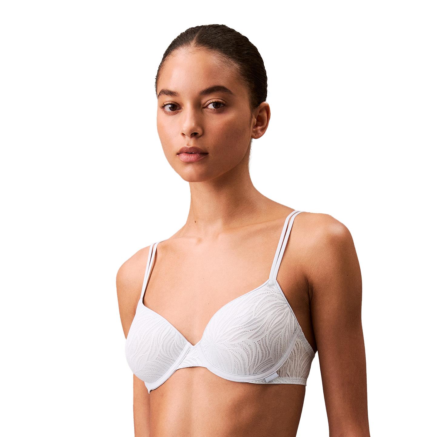 Calvin Klein Sheer Marquisette Lace Lightly Lined Demi